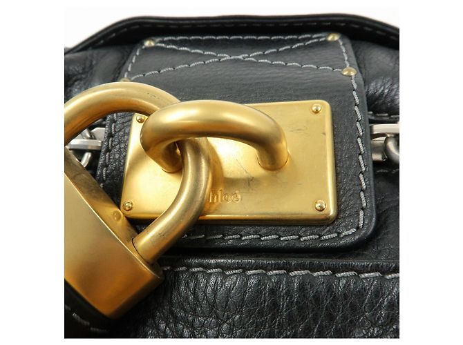Chloé Borsa Tote Chloe Paddington in pelle Borsa a mano Nera - vista 16