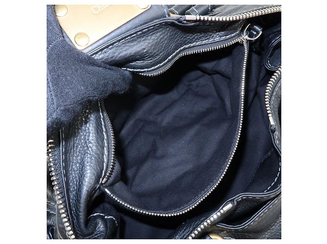 Chloé Borsa Tote Chloe Paddington in pelle Borsa a mano Nera - vista 18