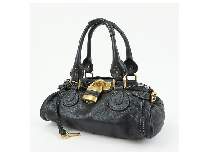 Chloé Borsa Tote Chloe Paddington in pelle Borsa a mano Nera - vista 3