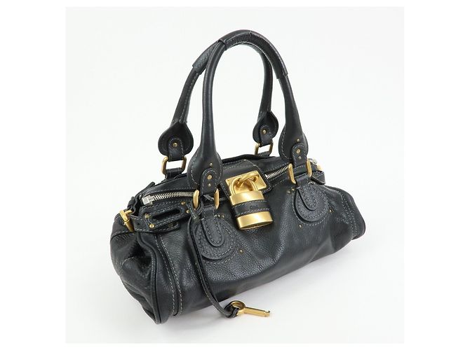 Chloé Borsa Tote Chloe Paddington in pelle Borsa a mano Nera - vista 4