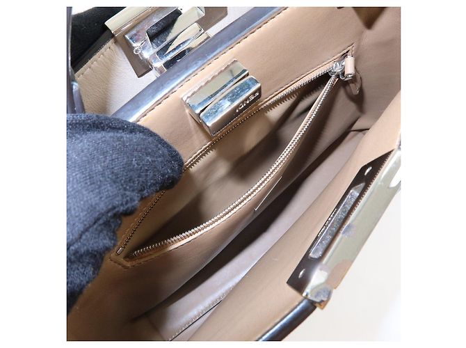FENDI Peekaboo Iconic Essentially Borsa a mano 2Way in pelle Blu 8BN302 - vista 16