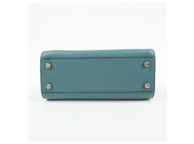 FENDI Peekaboo Iconic Essentially Borsa a mano 2Way in pelle Blu 8BN302 - vista 5