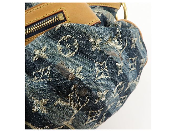 Louis Vuitton Monogram Denim Cabas Raye GM Borsa a mano 2Way M95336 - vista 15