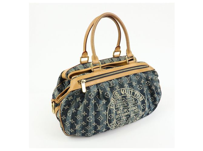 Louis Vuitton Monogram Denim Cabas Raye GM Borsa a mano 2Way M95336 - vista 4
