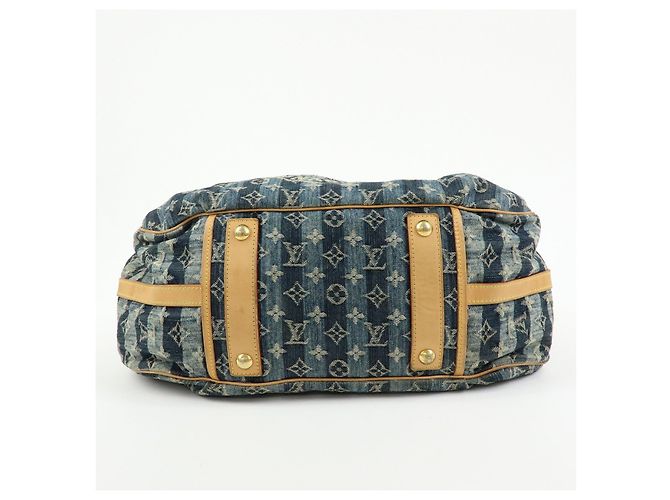Louis Vuitton Monogram Denim Cabas Raye GM Borsa a mano 2Way M95336 - vista 5