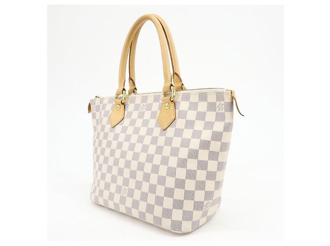 Borsa Tote Louis Vuitton Damier Azur Saleya PM N51186 - vista 3