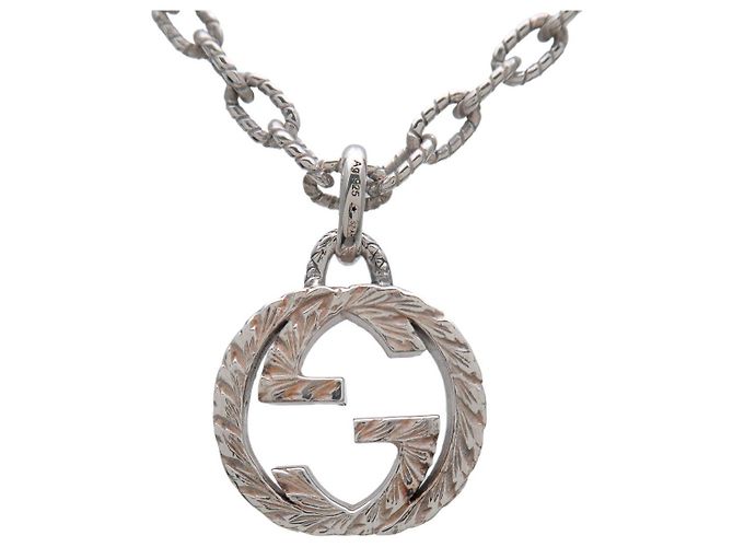 Collana a catena GUCCI Interlocking G Arabesque SV925 Silver - vista 2
