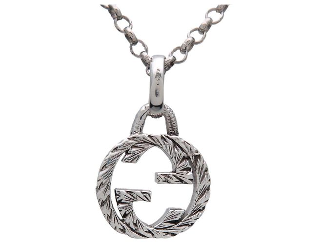 Collana a catena Arabesque Interlocking G GUCCI SV925 Siver - vista 2