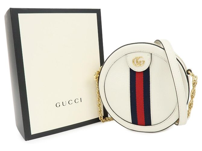 GUCCI Ophidia Sherry Double G Round Mini Chain Shoulder Bag 550618 - vista 12