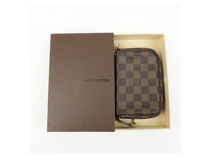 Louis Vuitton Damier Mini Pochette Accessoires Pouch Ebene N58009 - vista 24