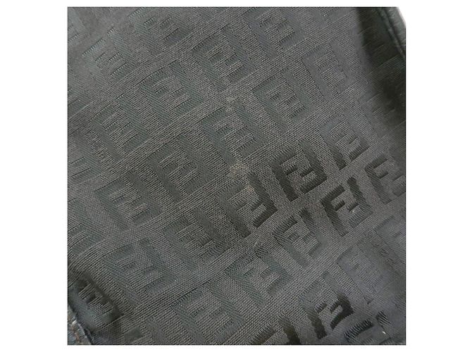 FENDI Borsa a spalla e tote in pelle e tela Zucchino Marrone 8BH153 - vista 14