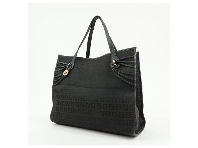 FENDI Borsa a spalla e tote in pelle e tela Zucchino Marrone 8BH153 - vista 3