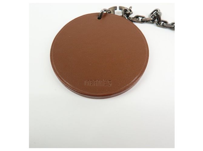 Hermès Portachiavi HERMES Monkey in pelle Brown Yellow - vista 13