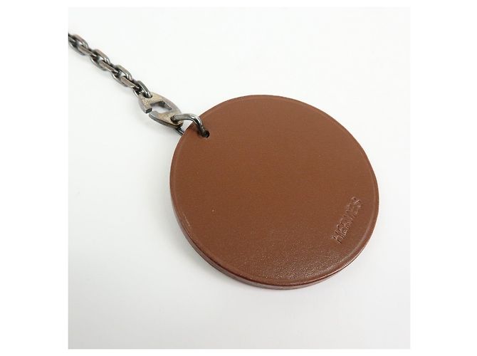 Hermès Portachiavi HERMES Monkey in pelle Brown Yellow - vista 6