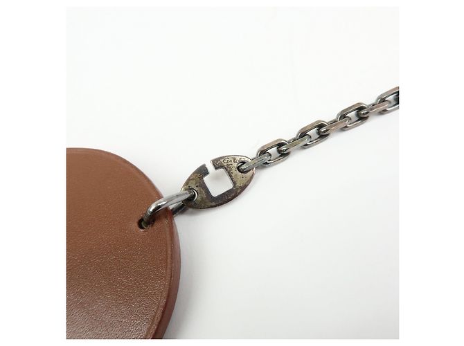 Hermès Portachiavi HERMES Monkey in pelle Brown Yellow - vista 9
