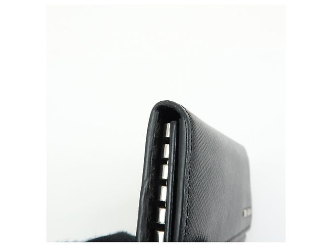 PRADA Saffiano Leather 6 Ring Key Case Key Holder Black 2PG222 - view 10