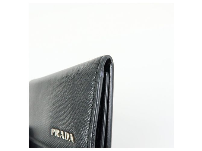 PRADA Saffiano Leather 6 Ring Key Case Key Holder Black 2PG222 - view 11