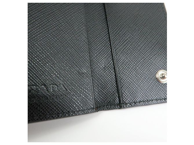 PRADA Saffiano Leather 6 Ring Key Case Key Holder Black 2PG222 - view 15