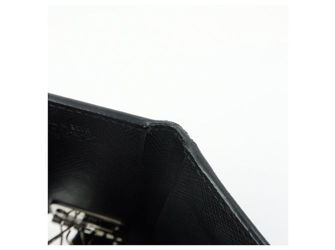 PRADA Saffiano Leather 6 Ring Key Case Key Holder Black 2PG222 - view 20