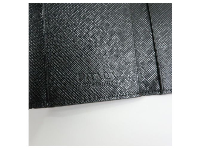 PRADA Saffiano Leather 6 Ring Key Case Key Holder Black 2PG222 - view 21