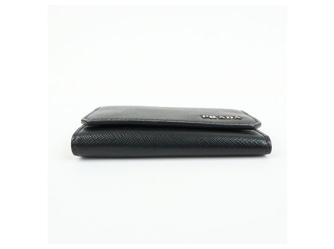 PRADA Saffiano Leather 6 Ring Key Case Key Holder Black 2PG222 - view 5