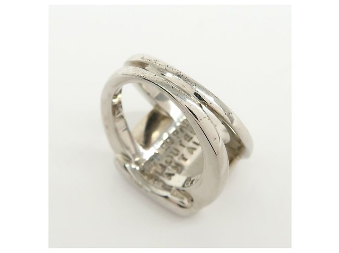 Hermès HERMES Sellier Corozo Metal Shell Ring Silber Ring US5.5 EU51 - Ansicht 7