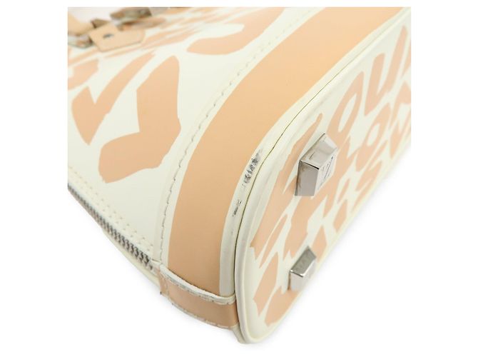 Louis Vuitton Monogram Graffiti Alma MM PVC Leather Hand Bag M92180 - vista 5