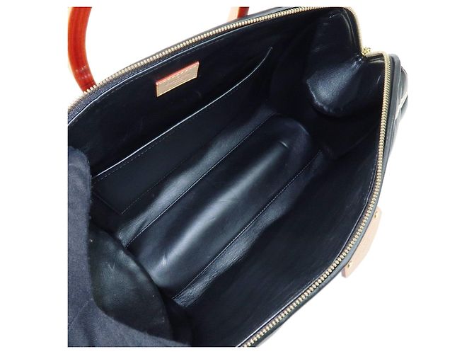 Louis Vuitton Malletage Doc PM Lamb Skin 2Way Bag Noir White M50002 - vista 11