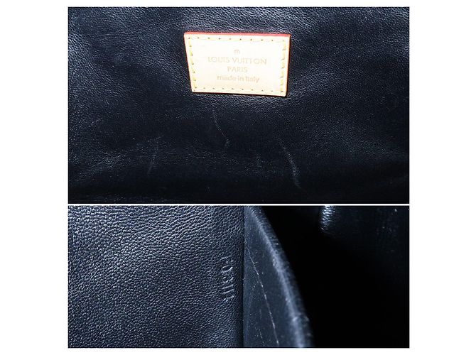Louis Vuitton Malletage Doc PM Lamb Skin 2Way Bag Noir White M50002 - vista 12