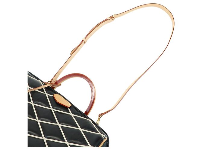Louis Vuitton Malletage Doc PM Lamb Skin 2Way Bag Noir White M50002 - vista 5