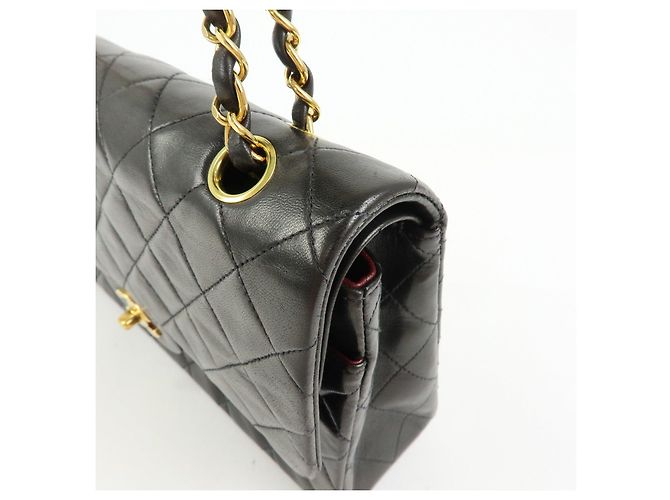 CHANEL Matelasse 25 Lamb Skin Double Flap Chain Shoulder Bag A011112 - vista 11