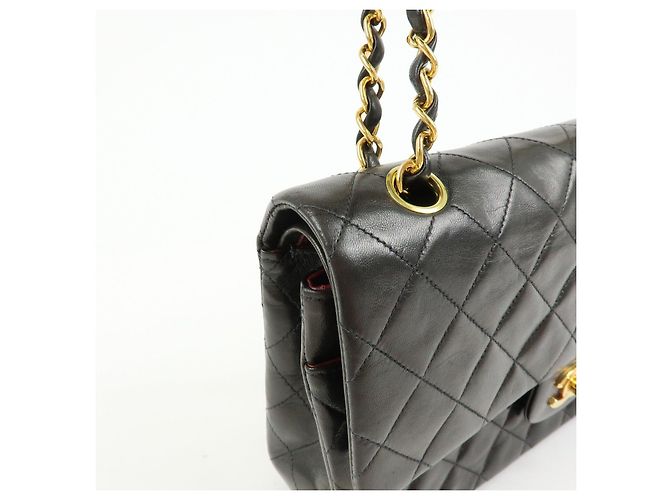 CHANEL Matelasse 25 Lamb Skin Double Flap Chain Shoulder Bag A011112 - vista 12