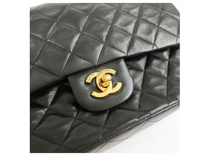 CHANEL Matelasse 25 Lamb Skin Double Flap Chain Shoulder Bag A011112 - vista 13