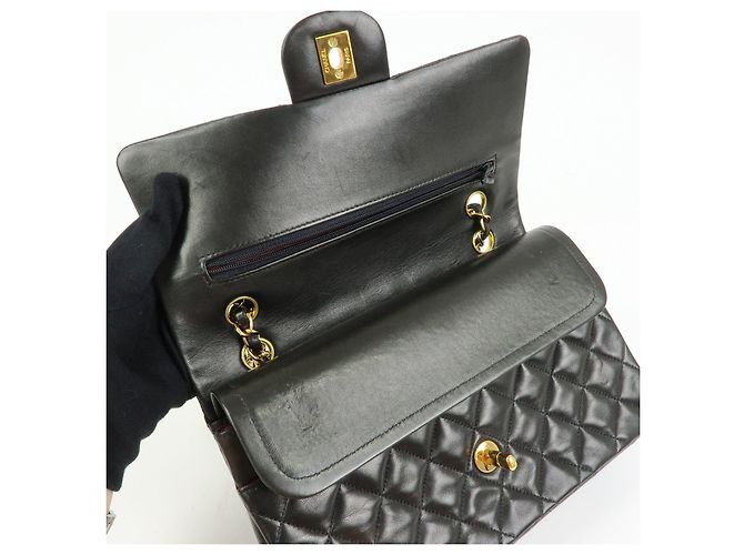 CHANEL Matelasse 25 Lamb Skin Double Flap Chain Shoulder Bag A011112 - vista 16