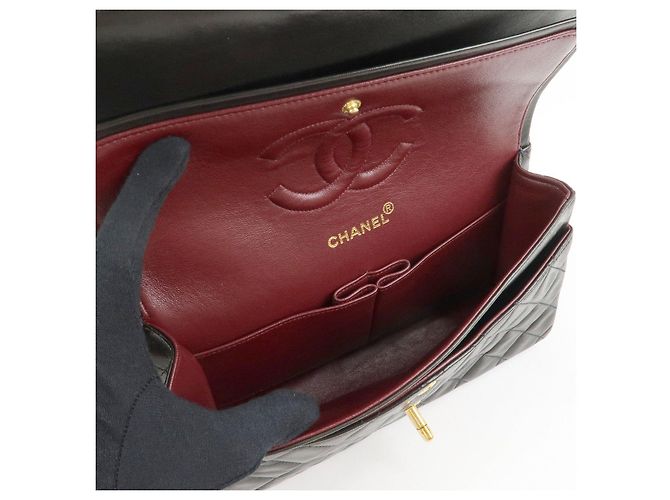 CHANEL Matelasse 25 Lamb Skin Double Flap Chain Shoulder Bag A011112 - vista 19