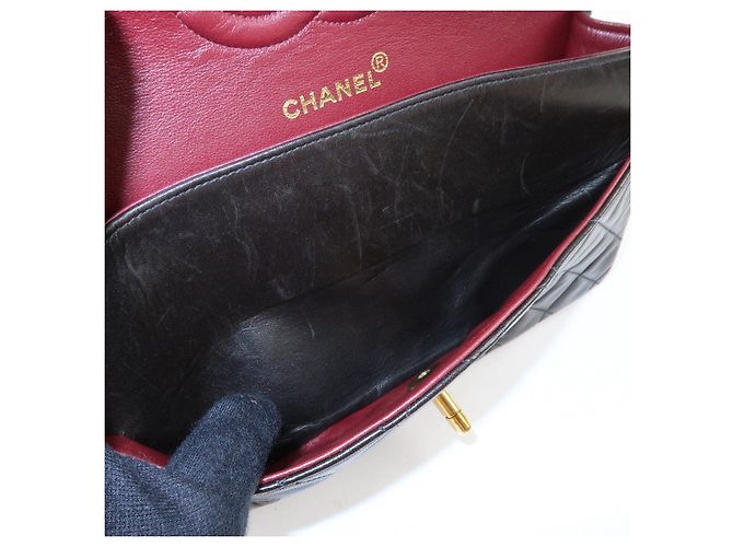CHANEL Matelasse 25 Lamb Skin Double Flap Chain Shoulder Bag A011112 - vista 21