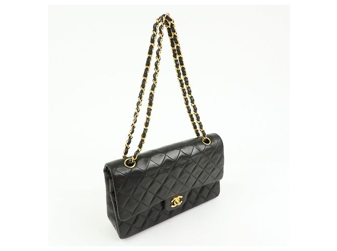 CHANEL Matelasse 25 Lamb Skin Double Flap Chain Shoulder Bag A011112 - vista 4