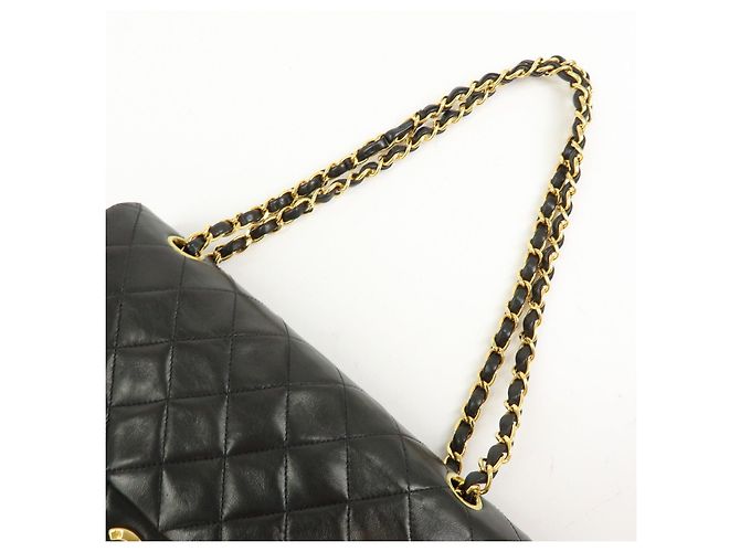 CHANEL Matelasse 25 Lamb Skin Double Flap Chain Shoulder Bag A011112 - vista 6