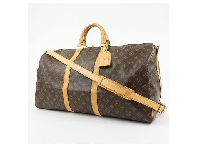 Louis Vuitton Monogram Keep All Bandouliere 55 Borsa Boston M41414 - vista 3