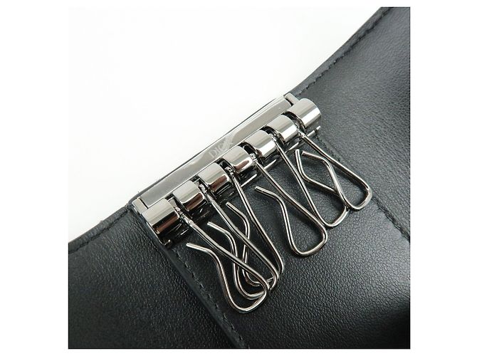 Christian Dior Oblique Canvas Leather 6 Rings Key Case Black - vista 16