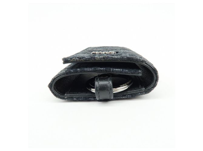 Christian Dior Oblique Canvas Leather 6 Rings Key Case Black - vista 5