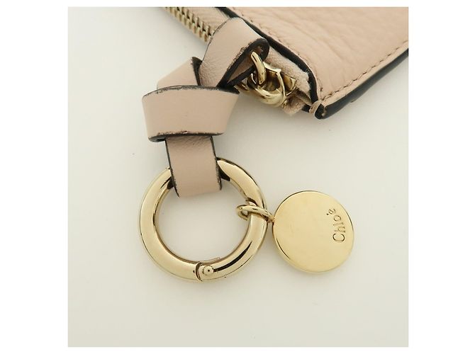 Chloé Monedero Chloe Alphabet Leather Fragment Case Pink Beige - vista 15