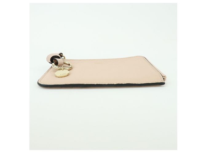 Chloé Monedero Chloe Alphabet Leather Fragment Case Pink Beige - vista 5