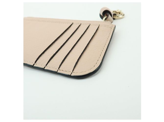 Chloé Monedero Chloe Alphabet Leather Fragment Case Pink Beige - vista 9