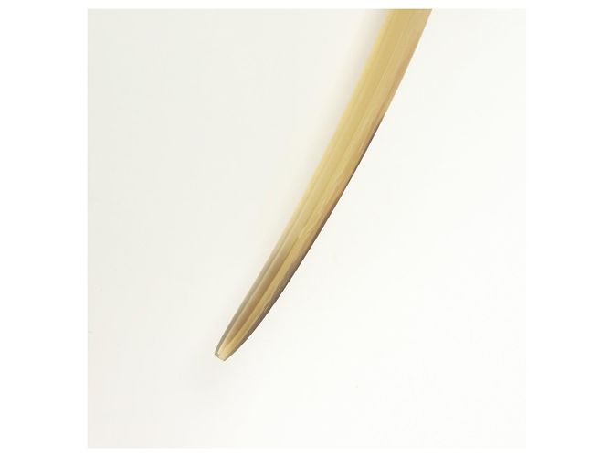 Hermès Fermi capelli Hermes Rocaille in corno di bufalo H Logo Beige Brown - vista 8