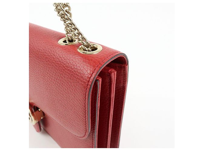 Borsa a tracolla in pelle Gucci Interlocking G con catena 510303 - vista 11
