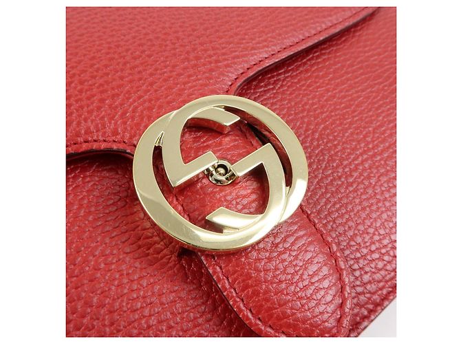 Borsa a tracolla in pelle Gucci Interlocking G con catena 510303 - vista 13