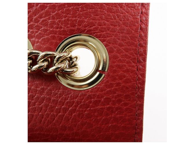 Borsa a tracolla in pelle Gucci Interlocking G con catena 510303 - vista 14