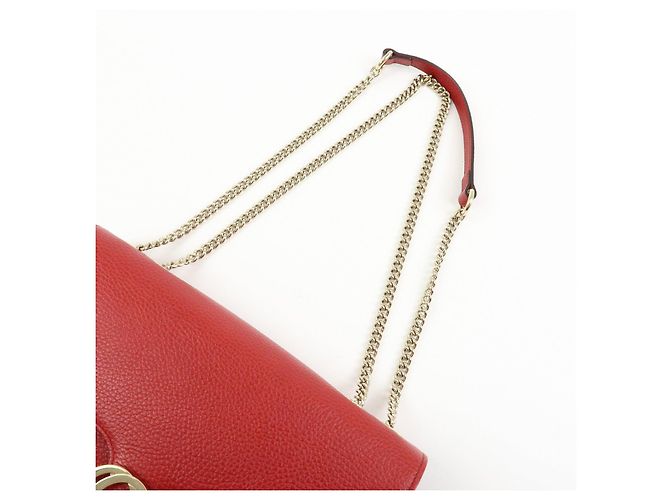 Borsa a tracolla in pelle Gucci Interlocking G con catena 510303 - vista 6