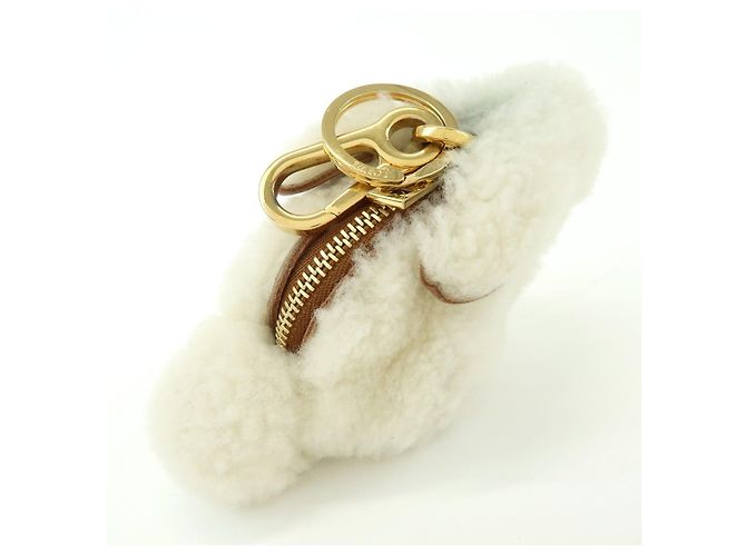 LOEWE Monedero de piel y lana Rabbit White - vista 13